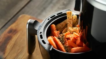 Cocinar las verduras con una freidora de aire