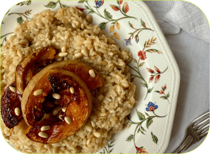 risotto con calabaza