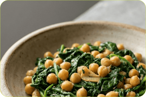 salteado de espinacas